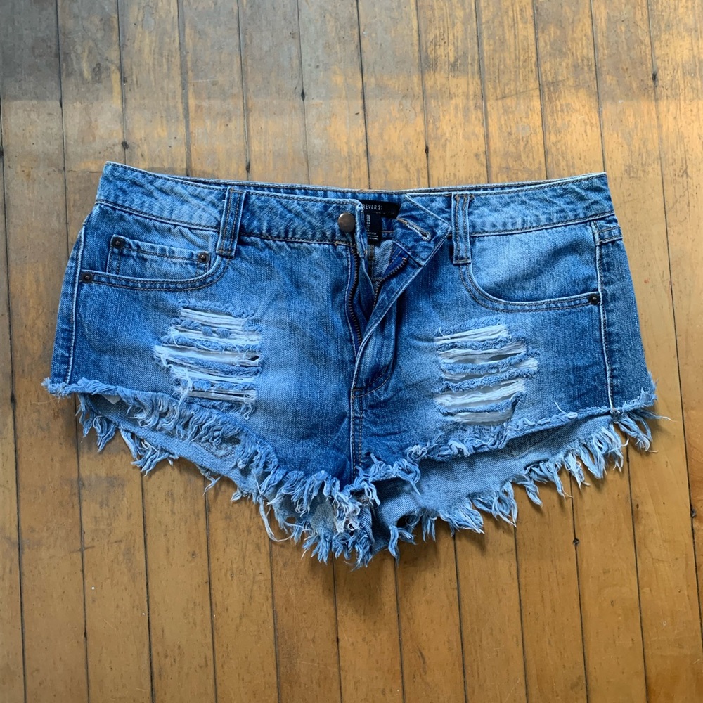 Mini denim shorts